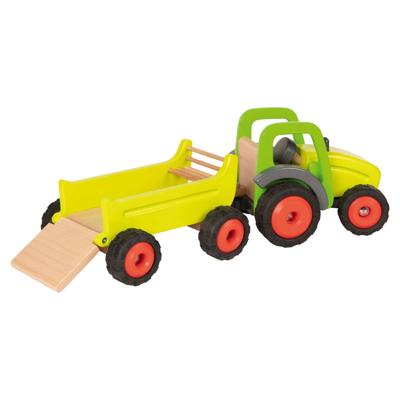 Goki houten tractor met trailer