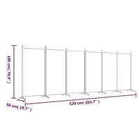 Kamerscherm met 6 panelen 520x180 cm stof antracietkleurig - thumbnail