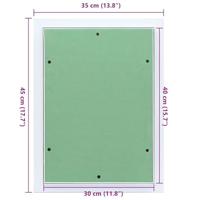 Toegangs paneel Groen en Zilver 35 x 45 cm - thumbnail