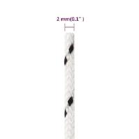 VidaXL Boottouw gevlochten 2 mmx100 m polyester wit - thumbnail