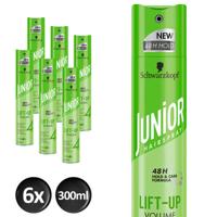 Schwarzkopf Junior Hairspray Ultra Lift-Up Volume - 6x 300 ml multiverpakking - thumbnail