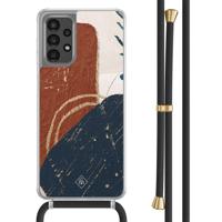 Samsung Galaxy A13 4G hoesje met zwart koord - Abstract terracotta - thumbnail