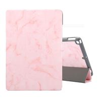 Voor iPad 10 2 inch marmer textuur patroon horizontale Flip lederen draagtas met drie-vouwen houder & Pensleuf & slaap/Wake-up functie (roze) - thumbnail