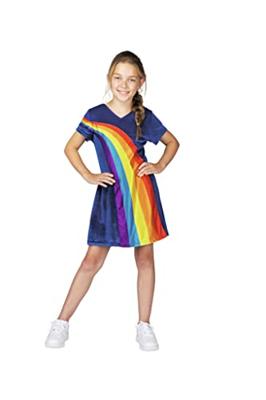 Studio 100 K3 verkleedjurk regenboog blauw, 9-11 jaar