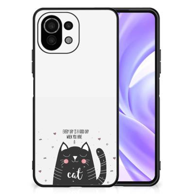 Xiaomi 11 Lite 5G NE | Mi 11 Lite Hoesje Cat Good Day Xiaomi 11 Lite 5G NE | Mi 11 Lite Hoesje Cat Good Day