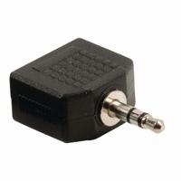 Nedis Stereo-Audioadapter | 3,5 mm Male | 2x 3,5 mm Female | 1 stuks - CAGB22945BK CAGB22945BK - thumbnail