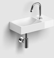 Clou Vale fonteinen keramiek fontein 38x19x7cm kraangat rechts Wit glanzend CL/03.03161.01.R - thumbnail