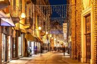 LED gordijn 2x0.4M 72/4 LED lampjes op een wit koppelbaar snoer 3000K warm wit & warm wit twinkel - thumbnail