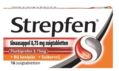 Strepfen Sinaasappel Suikervrij Zuigtabletten