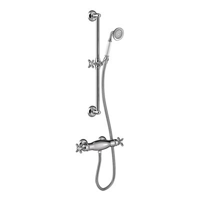 Douchekraan Tres Clasic Thermostatisch Set Incl. Glijstang en Handdouche Chroom