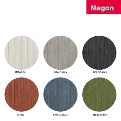 Badmat, 65 x 55 cm, Katoen, Gebroken Wit - Kela | Megan Badmat, 65 x 55 cm, Katoen, Gebroken Wit - Kela | Megan