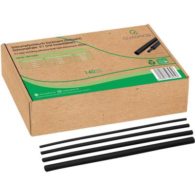 Quadrios 19011CA091 Krimpkous assortiment Zwart Krimpverhouding:3:1 140 onderdelen Quadrios 19011CA091 Krimpkous assortiment Zwart Krimpverhouding:3:1 140 onderdelen