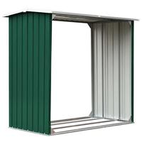Haardhoutschuur 172x91x154 cm gegalvaniseerd staal groen - thumbnail