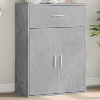 Dressoir 60x30x84 cm bewerkt hout betongrijs - thumbnail