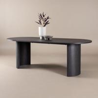 Nohr Ovale Eettafel 'Marysol' 220 x 100cm, kleur Zwart - thumbnail