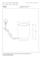 Lucide SUZY - Tafellamp - Ø 12 cm - 1xE14 - Zwart - thumbnail
