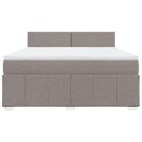 Boxspring met matras stof taupe 180x200 cm - thumbnail