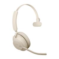 Jabra Evolve2 65 Headset Draadloos Hoofdband Kantoor/callcenter USB Type-A Bluetooth Beige - thumbnail