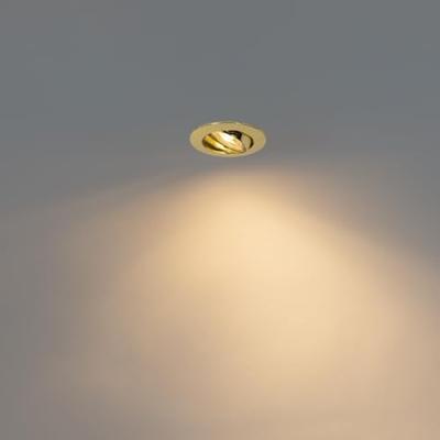 QAZQA Set van 6 inbouwspots messing GU10 35mm - Edu QAZQA Set van 6 inbouwspots messing GU10 35mm - Edu