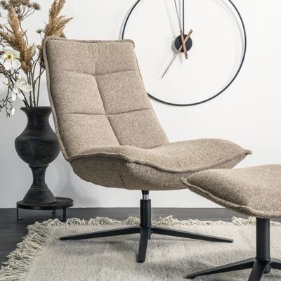 Eleonora Fauteuil Marcus met voetenbank - Beige Baquer
