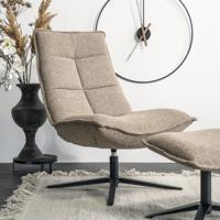 Eleonora Fauteuil Marcus met voetenbank - Beige Baquer - thumbnail