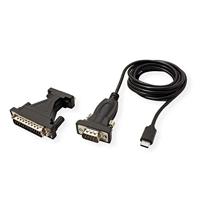 VALUE USB - Seriële Converter kabel, type C - RS232 , zwart, 1,8 m - thumbnail