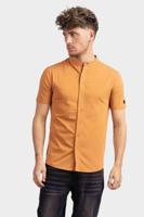 AB Lifestyle Button Up Short-Sleeve Polo Heren Oranje - Maat XL - Kleur: Oranje | Soccerfanshop - thumbnail