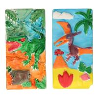 Lobbes Speelgoed BV Gips gieten koelkast magneten dino - thumbnail