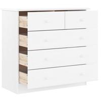 Ladekast ALTA 77x35x73 cm massief grenenhout wit - thumbnail