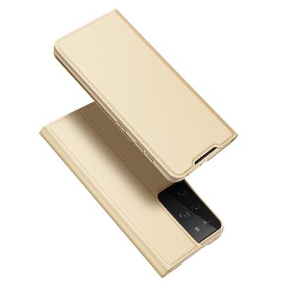 Dux Ducis - Pro Serie Slim wallet hoes - Samsung Galaxy S21 Ultra - Goud