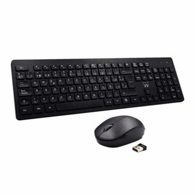 Toetsenbord en draadloze muis Ewent EW3256 2.4 GHz Zwart Qwerty Spaans QWERTY