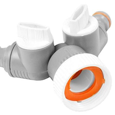 Waterverdeler 2-weg met afsluiters - 3/4 - 1 binnendraad - standaard