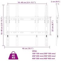 VidaXL Tv-muurbeugel 26-63 inch scherm 40 kg max vesa 400x400 cm - thumbnail
