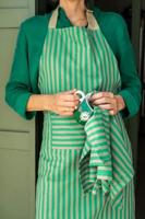 Pip Studio Stripes Keukenschort Groen - thumbnail