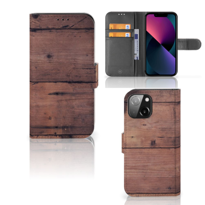 iPhone 13 Mini | Book Style Case | Old Wood