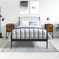 Nachtkastjes 2 st 32x42x70 cm bewerkt hout gerookt eikenkleurig - thumbnail