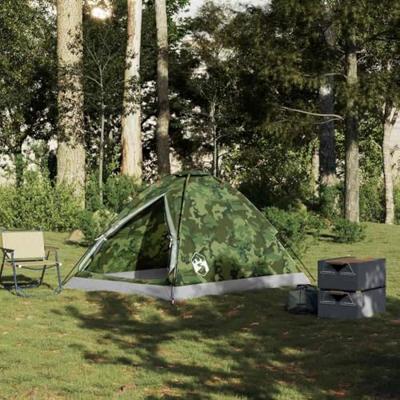VidaXL Koepeltent 2-persoons waterdicht camouflage VidaXL Koepeltent 2-persoons waterdicht camouflage