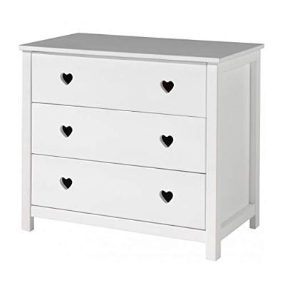 Vipack commode Amori 3 lades - wit - 90x85,2x50 cm