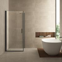 Douchecabine Wiesbaden Uni Klapdeur Vierkant 90x90x200 cm 8 mm NANO coating Mat Zwart - thumbnail