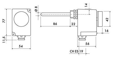 Perry Electric 1TCTB065 Industriethermostaat Opbouw (op product) 30 tot 90 °C