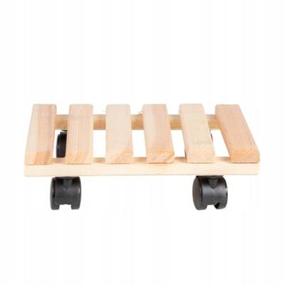 Esschert Design plantentrolley vierkant hout 29 cm naturel