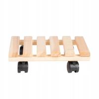 Esschert Design plantentrolley vierkant hout 29 cm naturel - thumbnail
