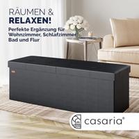 Opvouwbare Zitbank met opbergruimte en deksel - 115cm - Zwart - thumbnail