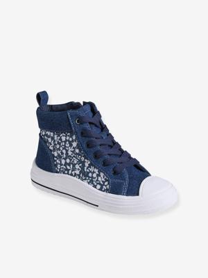 Meisjessneakers met jeanseffect jeansblauw Meisjessneakers met jeanseffect jeansblauw