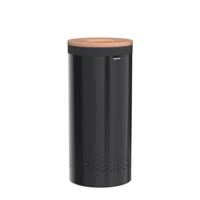 Brabantia Wasbox - 35 liter - kurkendeksel - uitneembare waszak - zwart 120008 - thumbnail