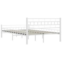 Bedframe metaal wit 140x200 cm - thumbnail