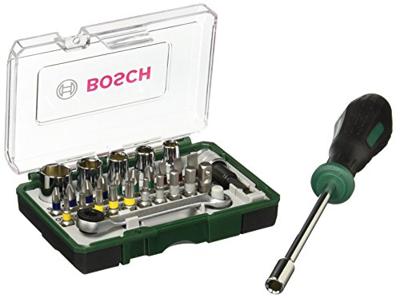 Bosch Accessoires De 27-delige schroefbitset met ratel en handschroevendraaier - 2607017331