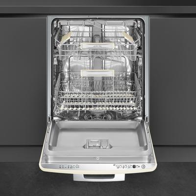 Smeg ST2FABCR2 onderbouw vaatwasser 50's style, creme, met 4 QuickTime programma's en Acquastop
