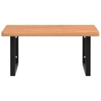 Badkamer wandschap staal en massief beukenhout - thumbnail