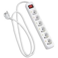 Hama STEKKERDOOS 6-VOUDIG MET SCHAKELAAR 5 METER Desktop accessoire Wit - thumbnail